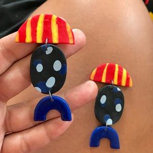 Colorful summer drop earrings